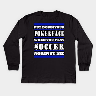 Soccer Team Club Tournament Goal Player Kids Long Sleeve T-Shirt